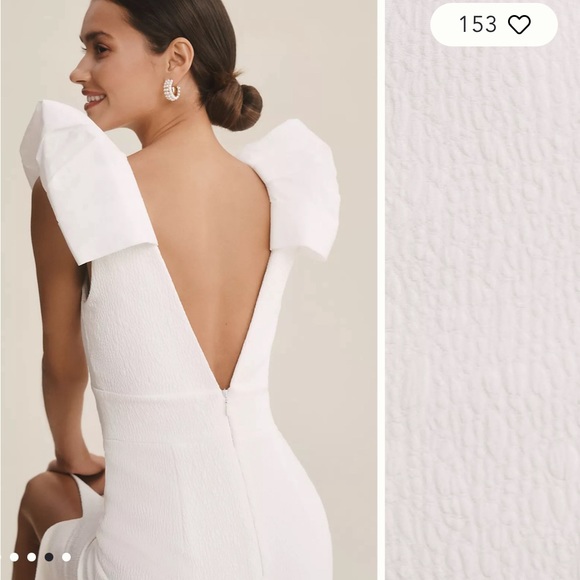 Rebecca Vallance Puff Sleeve V-neck Midi Dress - Picture 5 of 7